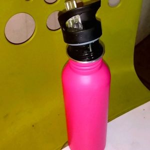 A pink bottle